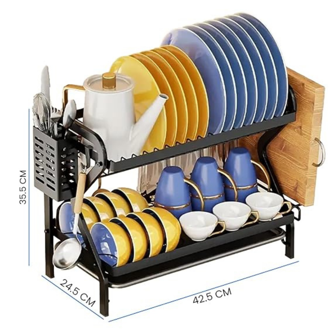 Égouttoir à vaisselle à 2 niveaux